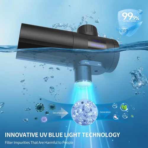 Miniatura 2 de HOMELODY 3.0 Filtro de agua para fregadero - Filtro de agua de montaje en grifo con pantalla LED mejorada, 3000-4000L. Filtro de agua de grifo
