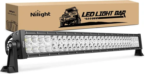 Nilight Barra de Luz LED de 32 Pulgadas 180W 12600LM Combo de Punto e Inundación Lámpara de Conducción Techo Parachoques Luces Todoterreno Pods de