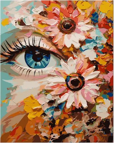 Miniatura 16 de NiArt Pintura por Números para Adultos Principiantes, Pintura por Números DIY sobre Lienzo para Niños, Kits de Pintura al Óleo para Regalo y Maid