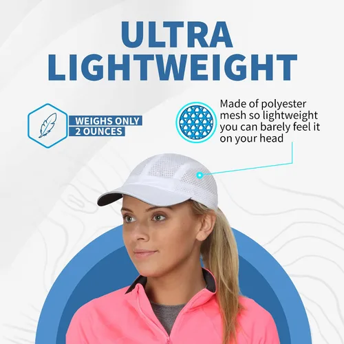 Miniatura 3 de TrailHeads Women's Race Day Performance Running Cap, Lightweight & Quick Drying Mesh Sports Hat with Reflective Trim