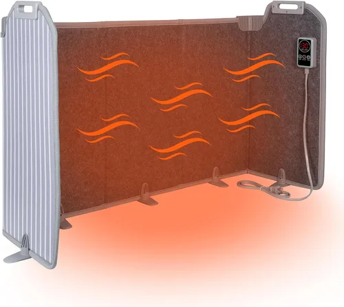 Calentador de espacio de panel para oficina/hogar silencioso, calentador eléctrico portátil, calentador debajo del escritorio para piernas, pies y