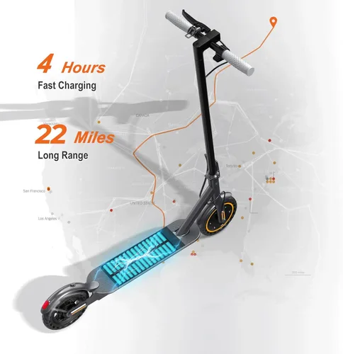 Miniatura 7 de NAVIC Scooter eléctrico para adultos, scooter plegable E con motor potente de 350 W/500 W/750 W, neumáticos sólidos de 8.5 pulgadas/10 pulgadas/14