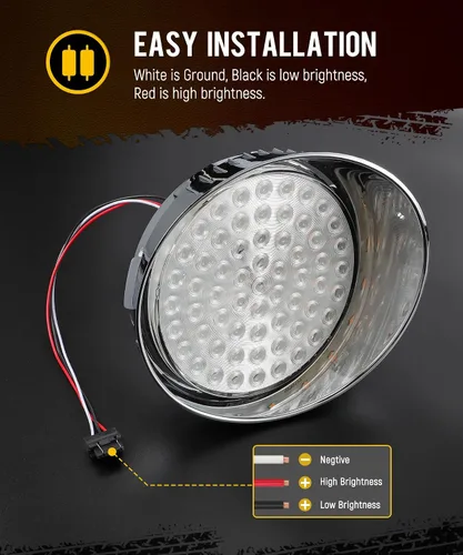 Miniatura 5 de Partsam 1 par de luces de circulación diurna de reemplazo para Freightliner Century 1996-2005, ámbar 61 LED/Lente transparente