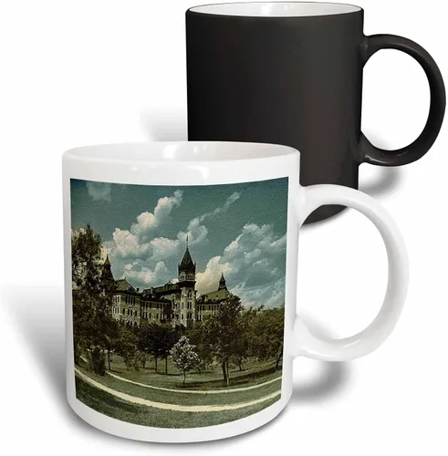 Miniatura 12 de 3dRose Old Main Building at The University of Texas at Austin in 1903 - Taza de dos tonos, 11 onzas, color negro