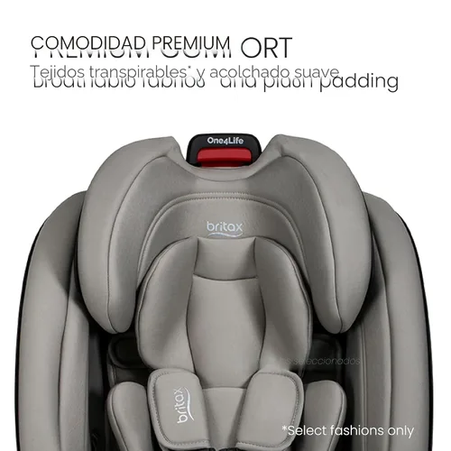 Miniatura 14 de Britax One4Life Asiento de coche convertible todo en uno, 3 en 1 con asiento de automóvil y elevador con instalación Easy ClickTight, capacidad
