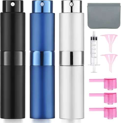 Miniatura 13 de Atomizador de Perfume Vacío de 8ML Botella de Spray de Viaje de Colonia para Recarga Dispensador Portátil de Colonia Mini Rociador para Hombres 6