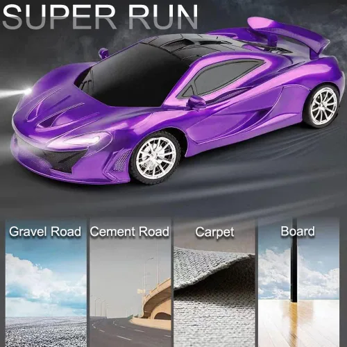 Miniatura 2 de Auto a control remoto para niñas, carreras deportivas RC para niños, juguete de pasatiempos, 2.4 GHz, energía eléctrica en carretera