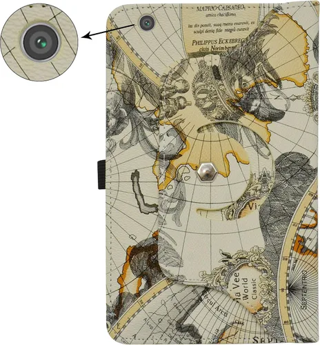 Miniatura 6 de AT&T Trek 2 HD - Funda giratoria (modelo 6461A), soporte giratorio de 360 grados con bonita cubierta para tableta Android ZTE Trek 2 HD K88/ZPad 8