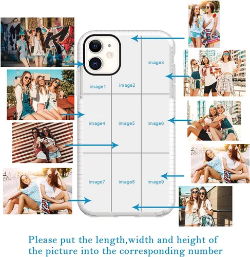 Miniatura 39 de Funda de teléfono personalizada para iPhone 11, diseño personalizado de fotos de collage de múltiples imágenes, resistente a los golpes, resistente