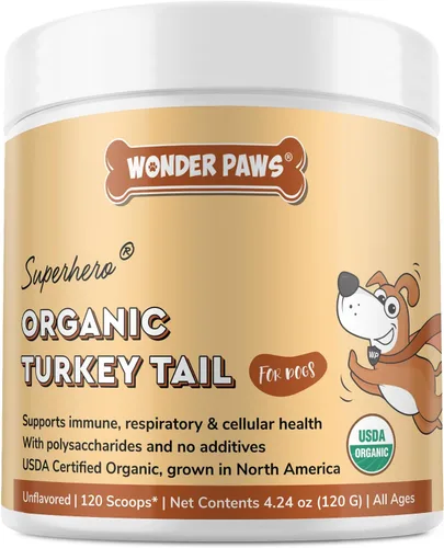 Miniatura 8 de Wonder Paws Hongo orgánico de cola de pavo para perros, potente cola de pavo para perros, polvo de hongos para inmunidad, respiratorio, digestión