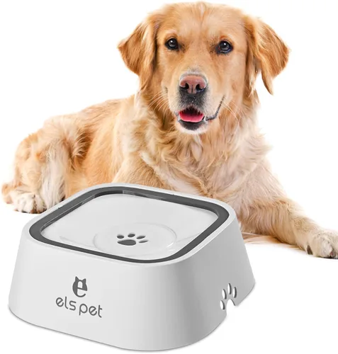Miniatura 7 de Cuenco de agua para perros sin derrames, cuenco de agua lenta de 35 onzas para perros, sin BPA, diseño antisalpicaduras y antideslizante, cuencos