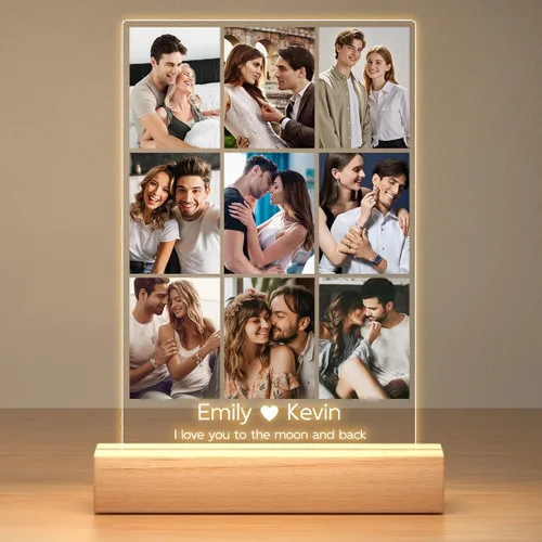 Bulaient Marco de fotos personalizado con fotos, marcos de fotos personalizados, marco de fotos personalizado, regalos de aniversario personalizados