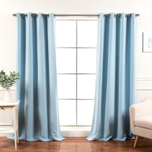Miniatura 32 de Best Home Fashion Cortinas Opacas 2 Paneles - Tratamiento de Ventana con Aislamiento Térmico Premium Cortinas Opacas para Dormitorio - Parte Castaño