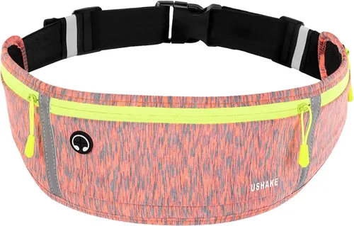 Miniatura 6 de USHAKE Cinturón Delgado para Correr, Riñonera de Entrenamiento para Hombres y Mujeres, Paquete de Cintura para Ejercicio con Soporte para iPhone