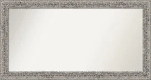 Miniatura 119 de Amanti Art Espejo de pared personalizado no biselado (24.5 x 24.5 pulgadas), marco gris marrón alta, varios tamaños personalizados, espejo de baño
