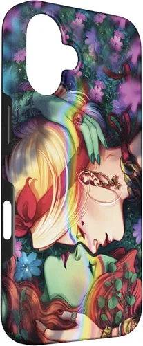 Miniatura 3 de iPhone 16 DC Comics Pride Harley Quinn & Poison Ivy Nose Touch Case