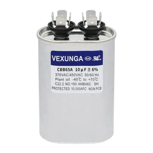 Miniatura 33 de VEXUNGA - 25/5 uF 25+5 MFD 370V o 440V Condensadores redondos de arranque dual 25 5 uF 370 440 Volt VAC CBB65 Condensadores para acondicionador