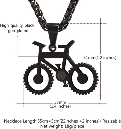 Miniatura 4 de U7 Punk Necklaces Stainless Steel 18K Gold Plated Large Hip Hop DaggerKnifeSwordSteampunk GearLarge Razor Blade Pendant Necklace for Men Women