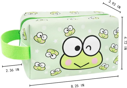 Miniatura 2 de Bolsa de maquillaje Kawaii, bolsa de cosméticos de viaje de piel sintética de dibujos animados, pequeña bolsa de maquillaje para niñas, bonita bolsa