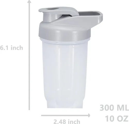 Miniatura 2 de Botella Coctelera para Batidos de Proteínas y Taza para Proteínas con Shaker de 10 onzas/300ML con Bolitas Mezcladoras, Juego de Botellas Shaker