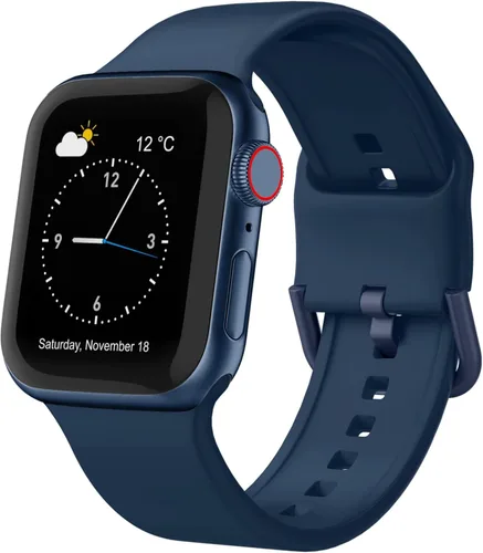Correa deportiva para Apple Watch, 49, 46, 45, 44, 42, 41, 40 y 38 mm, correa de silicona suave, cierre clásico, reemplazo para iWatch Series 11,