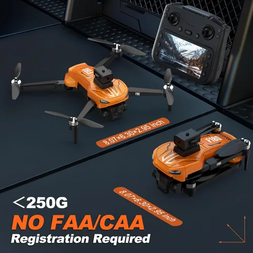 Miniatura 5 de Dron GPS con cámara 4K para adultos, pantalla de control remoto de 4.5", retorno automático, evitación automática de obstáculos, 22 minutos