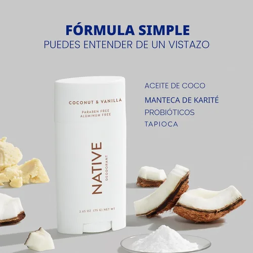 Miniatura 2 de Native El desodorante contiene ingredientes derivados de forma natural, control de olores de 72 horas, desodorante para mujeres y hombres, sin