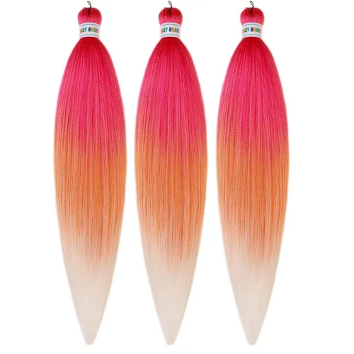 Miniatura 9 de Cabello trenzado para niños preestirado de 16 pulgadas, color negro, Yaki ez, trenzado para niños, trenzas sin nudos