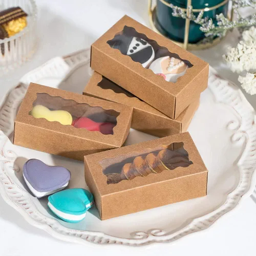 Miniatura 5 de 12 cajas de macarrón prémium de 4.17 x 2.16 x 1.37 pulgadas para 2, contenedores de macarrón, embalaje de macarrón para bodas, fiestas, regalos