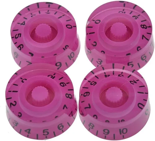 Miniatura 14 de KAISH Juego de 4 perillas de control de velocidad de guitarra de color ámbar, compatible con guitarra LP