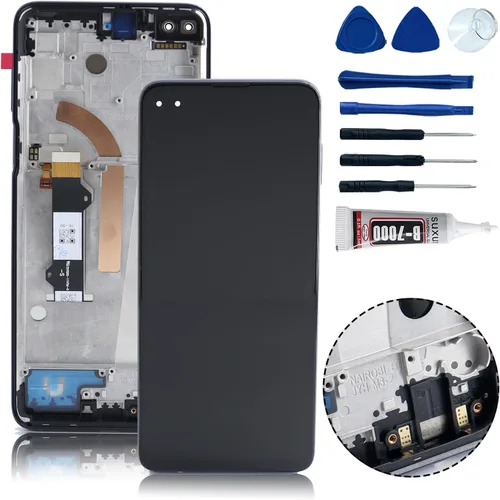 Miniatura 5 de para Motorola Moto One 5G UW pantalla con marco XT2075 XT2075-1 XT2075-2 One 5G G 5G Plus pantalla LCD táctil digitalizador Asamblea con marco