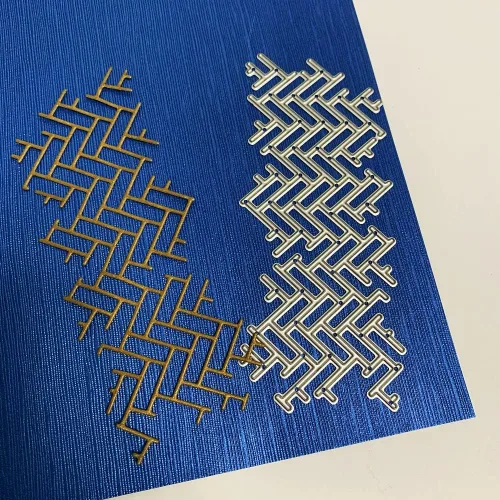 Miniatura 3 de 2 piezas de troqueles de rejilla irregulares de metal, troqueles de ladrillo de pared, plantillas de molde para manualidades, plantillas de moldes