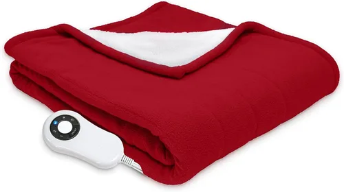 Miniatura 7 de Manta térmica, manta eléctrica reversible de sherpa, F&S Azul Lavon