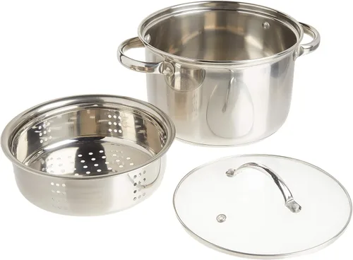 Miniatura 2 de Norpro Olla de vapor de 4 cuartos de galón, juego de 3 piezas, acero inoxidable