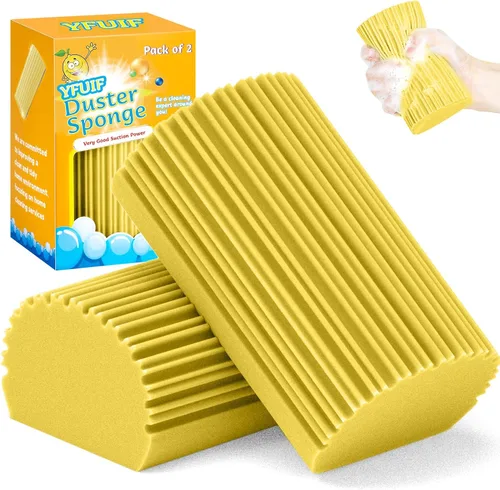 Miniatura 17 de Paquete de 4 Esponjas Limpiadoras Húmedas, Borrador de Esponja Mágica para Limpieza del Hogar, Plumeros Reutilizables Suministros de Limpieza