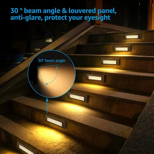 Miniatura 5 de LEONLITE Update 5CCT - Luces LED para escalones de 120-277 V, regulables 4.5 W 300 lúmenes, antirreflejos, luces LED para escalones de terraza