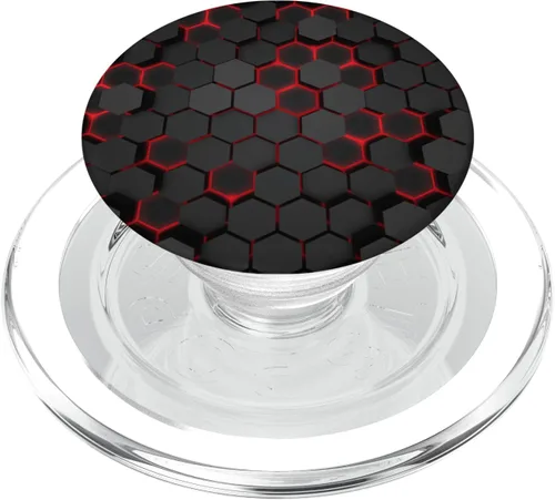 Miniatura 9 de Soporte de botón para teléfono celular, color rojo y negro, PopSockets, PopGrip estándar