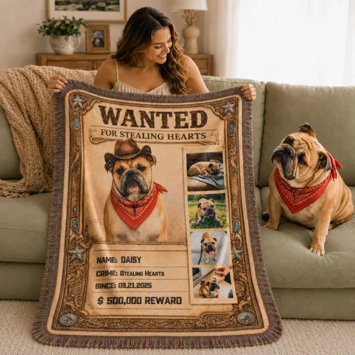 Miniatura 11 de callie Personalized Blanket with Oil Painting Photo - Customized Pet Lover Gifts - Dog Cat Memorial Gifts - Soft Cozy Warm Flannel/Sherpa Throw