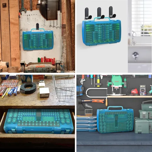 Miniatura 7 de ALCYON Estuche Organizador de Almacenamiento de Baterías de Gran Capacidad para 269 Baterías con Probador, Contenedor Portabaterías de Doble Cara