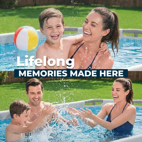 Miniatura 9 de Bestway Steel Pro MAX - Juego de piscina sobre el suelo (10 pies x 6 pies 7 pulgadas x 33 pulgadas), incluye bomba de filtro de 330 galones por