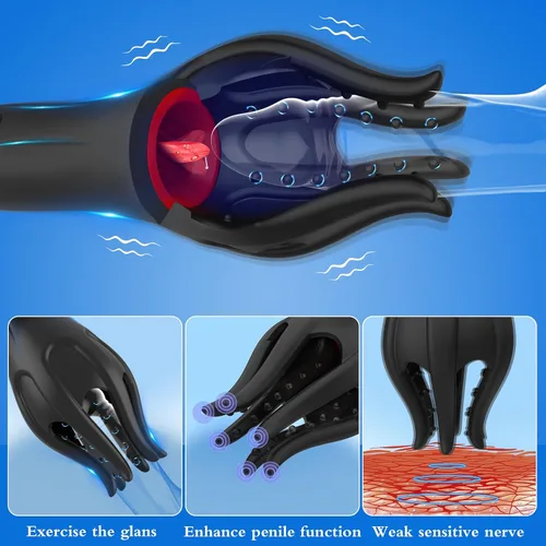Miniatura 5 de Masturbador masculino Juguetes sexuales para hombres, vibrador de pene masculino para hombres con lamer la lengua, Masterbater Juguete sexual