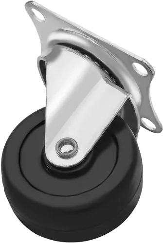 Miniatura 7 de Paquete de 4, 12 o 24 ruedas giratorias de goma con placa superior y rodamientos resistentes