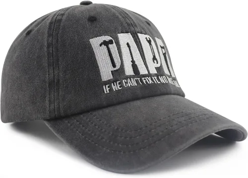 Miniatura 3 de Papa If He Can't Fix It No One Can, Papa Tools - Gorra de béisbol para hombre, divertida gorra de béisbol ajustable de algodón bordada