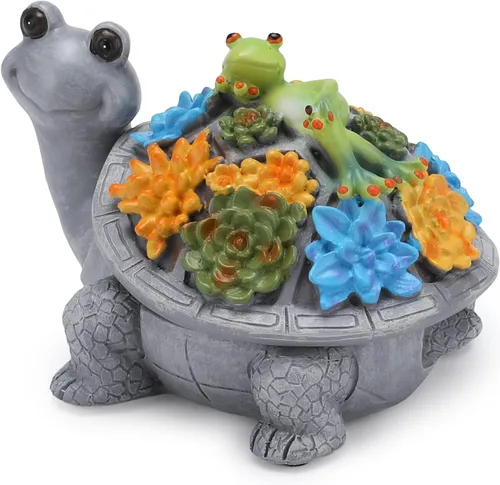 Cenicero de tortuga y rana perezosa con tapa, ceniceros hechos a mano de resina fresca para cigarrillos como decoración del hogar, bandeja de