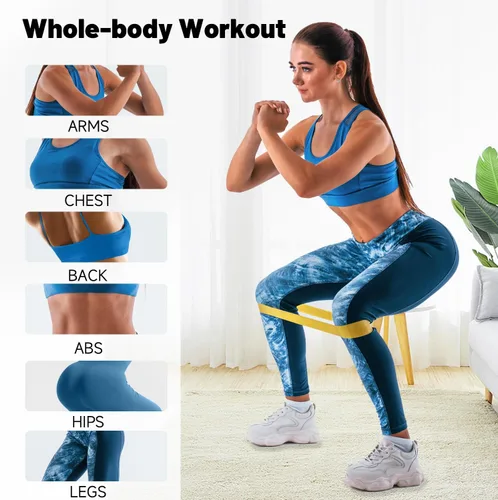 Miniatura 4 de Resistance Loop Exercise Bands for Working Out, Fitness Elastic Bands, Workout Bands for Home Gym, Stretching, Yoga, Pilates, Physical Therapy