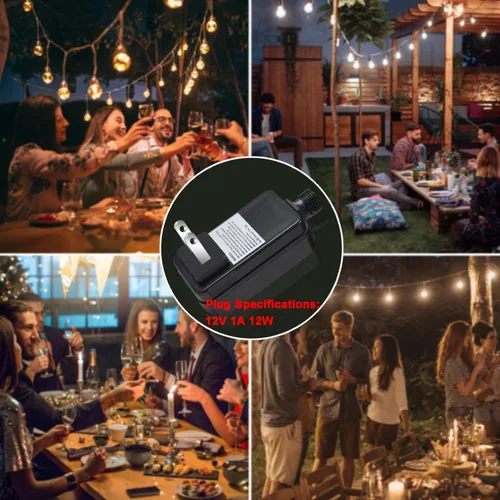 Miniatura 7 de Fuente de alimentación de 12 V, 1 A, 12 W, clase 2, reemplazo de transformador LED, adaptador de corriente de bajo voltaje para exteriores