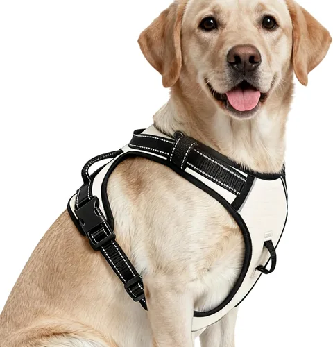 Miniatura 119 de Arnés para perro sin tirones, chaleco reflectante ajustable y acolchado para mascotas con asa de fácil control, fácil de llevar con nudo elegante