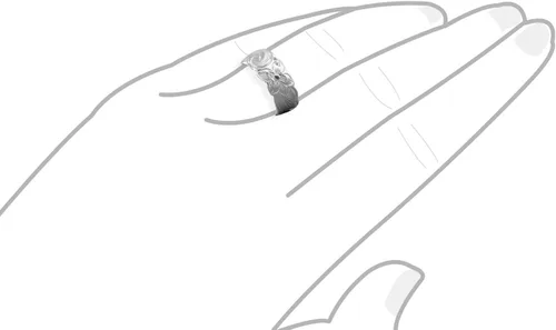 Miniatura 3 de Anillo de boda hawaiano de plata de ley 0.295in