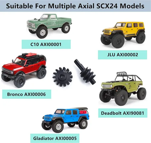 Miniatura 3 de MORLORDY Engranaje de gusano diferencial de los engranajes de sobremarcha de acero de RC 14T para SCX24 actualizaciones 1/24 piezas de coche