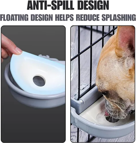 Miniatura 4 de Dispensador automático de agua para alimentos para mascotas, juego de botellas de agua para jaula de gravedad automática, estación de alimentación